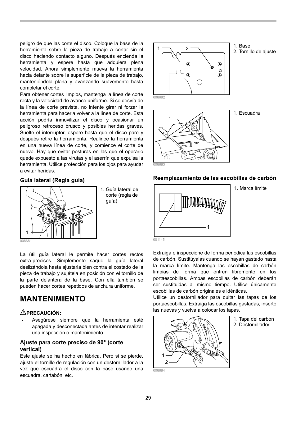 Mantenimiento | Makita 5007NFA User Manual | Page 29 / 32