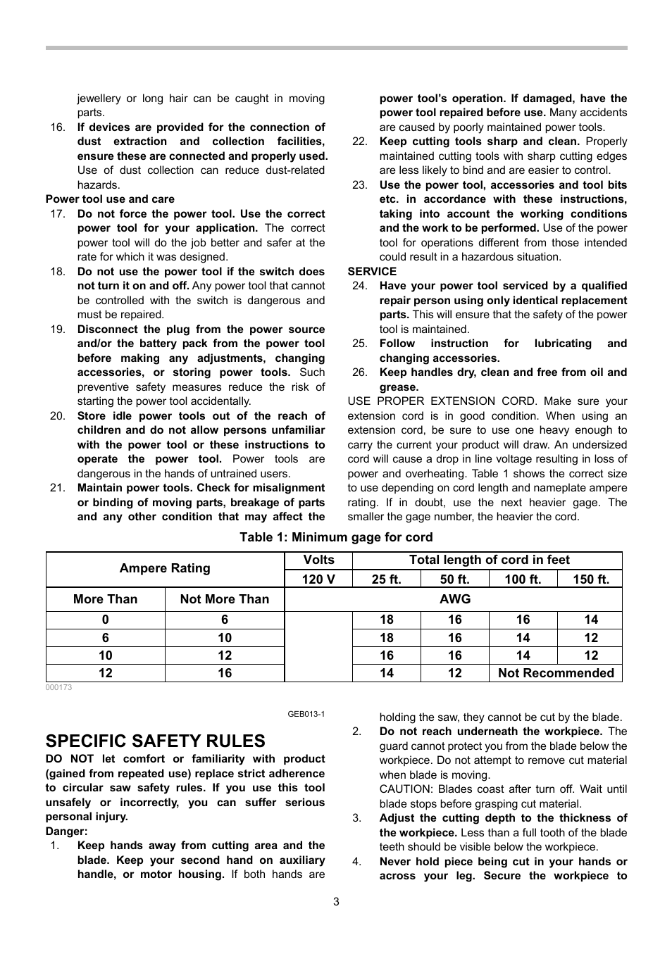 Specific safety rules | Makita 5007NFA User Manual | Page 3 / 32