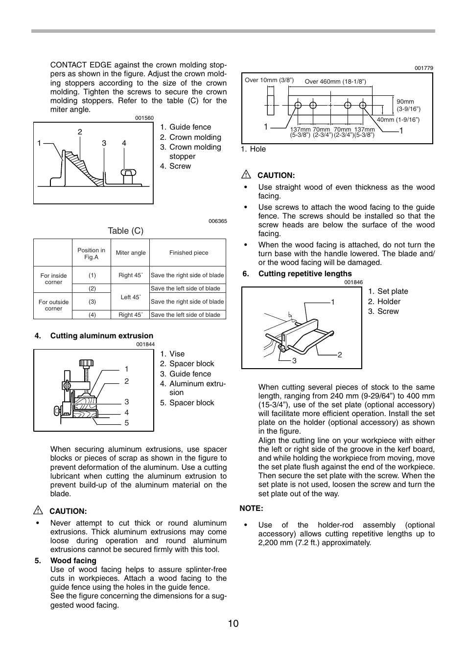 Table (c) | Makita LS1030N User Manual | Page 10 / 40