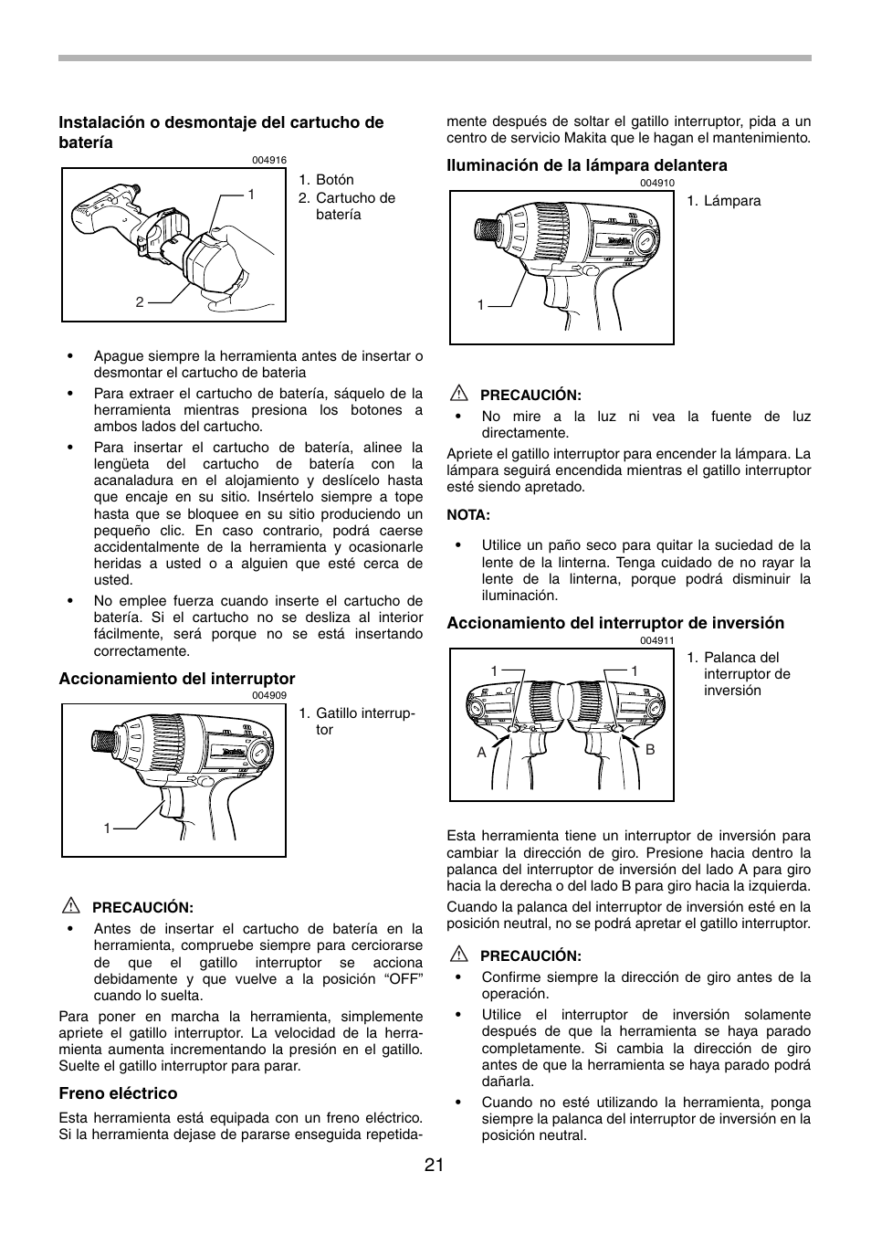 Makita 6935FD User Manual | Page 21 / 28