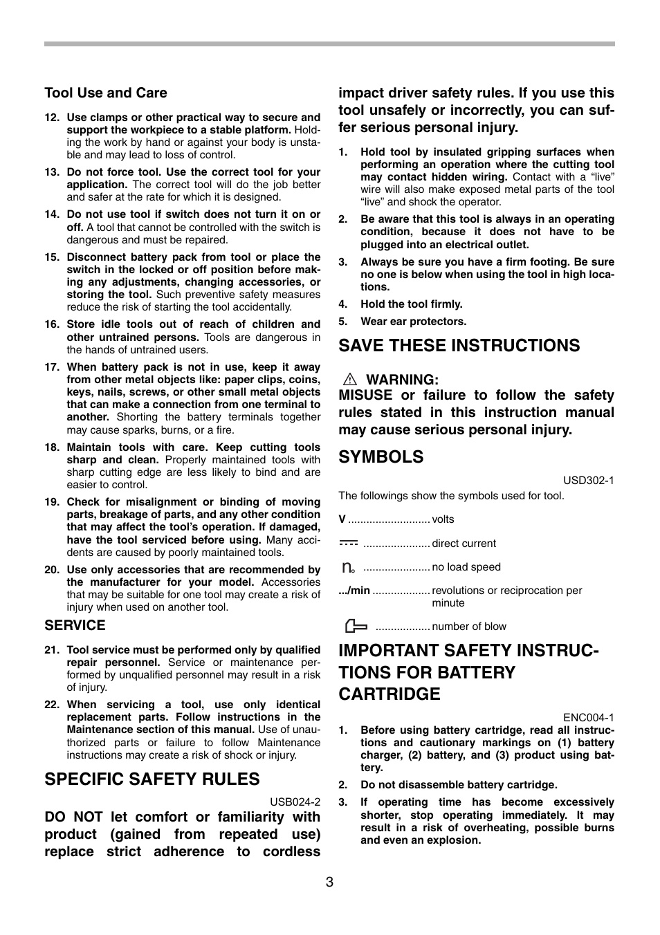 Specific safety rules, Save these instructions, Symbols | Makita 6935FD User Manual | Page 3 / 28