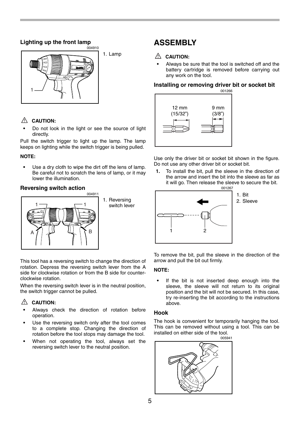 Assembly | Makita 6935FD User Manual | Page 5 / 28