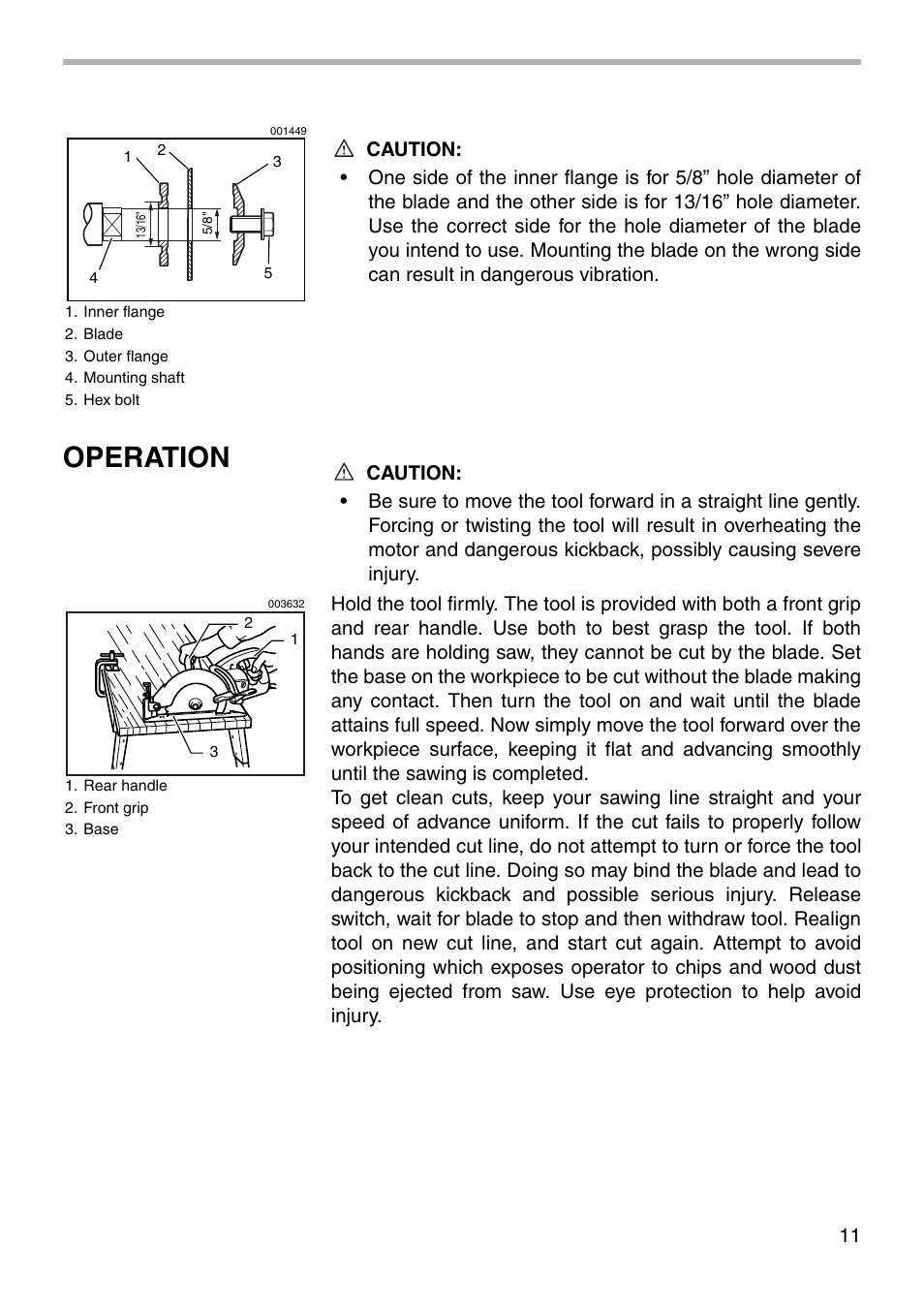 Operation | Makita 5277NB User Manual | Page 11 / 20