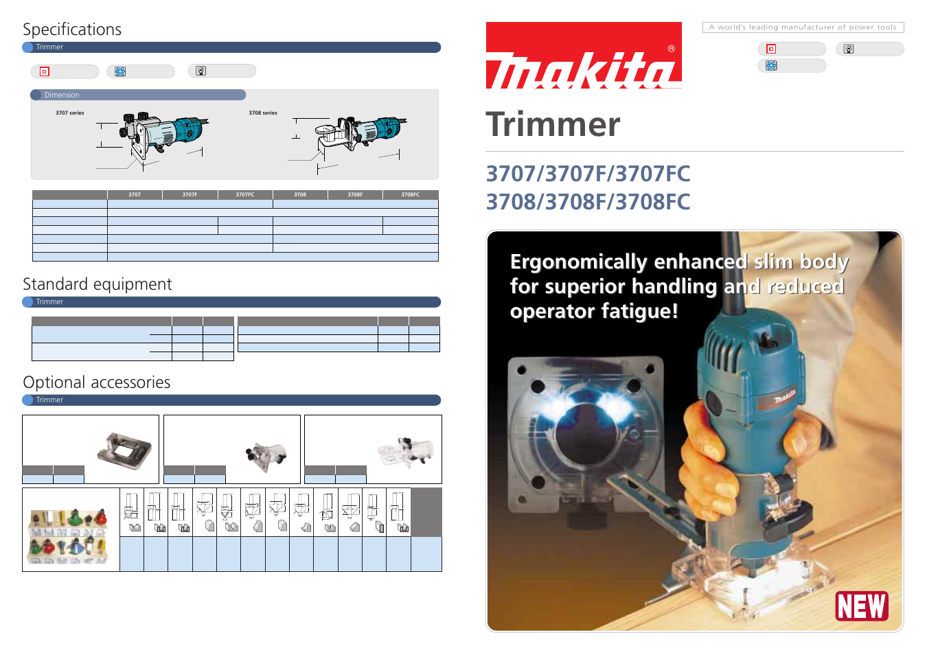 Makita 3707 User Manual | 2 pages