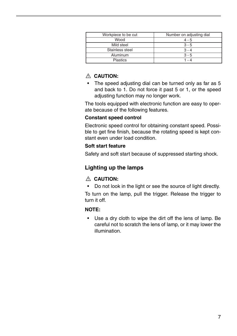 Lighting up the lamps | Makita 4341FCT User Manual | Page 7 / 20