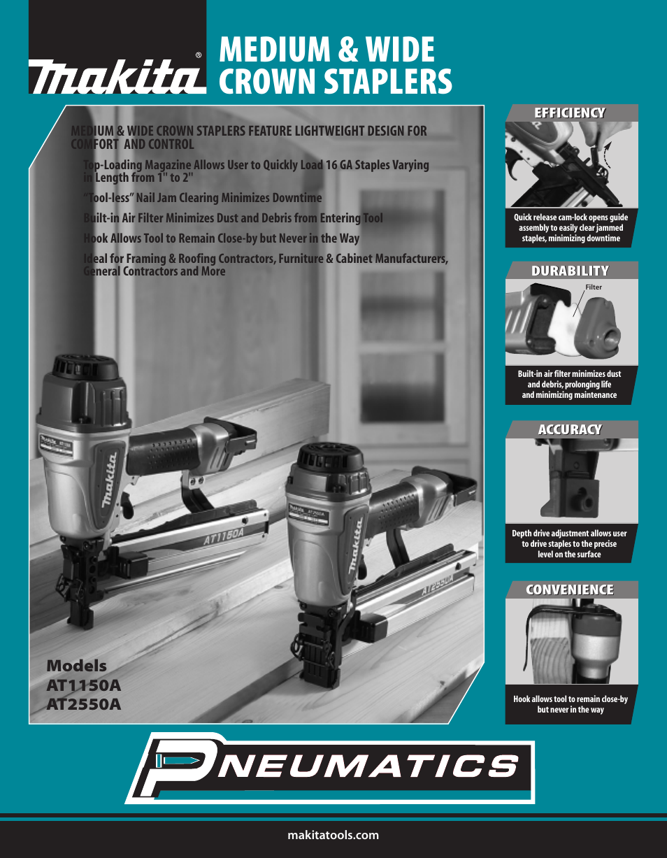 Makita AT1150A User Manual | 2 pages