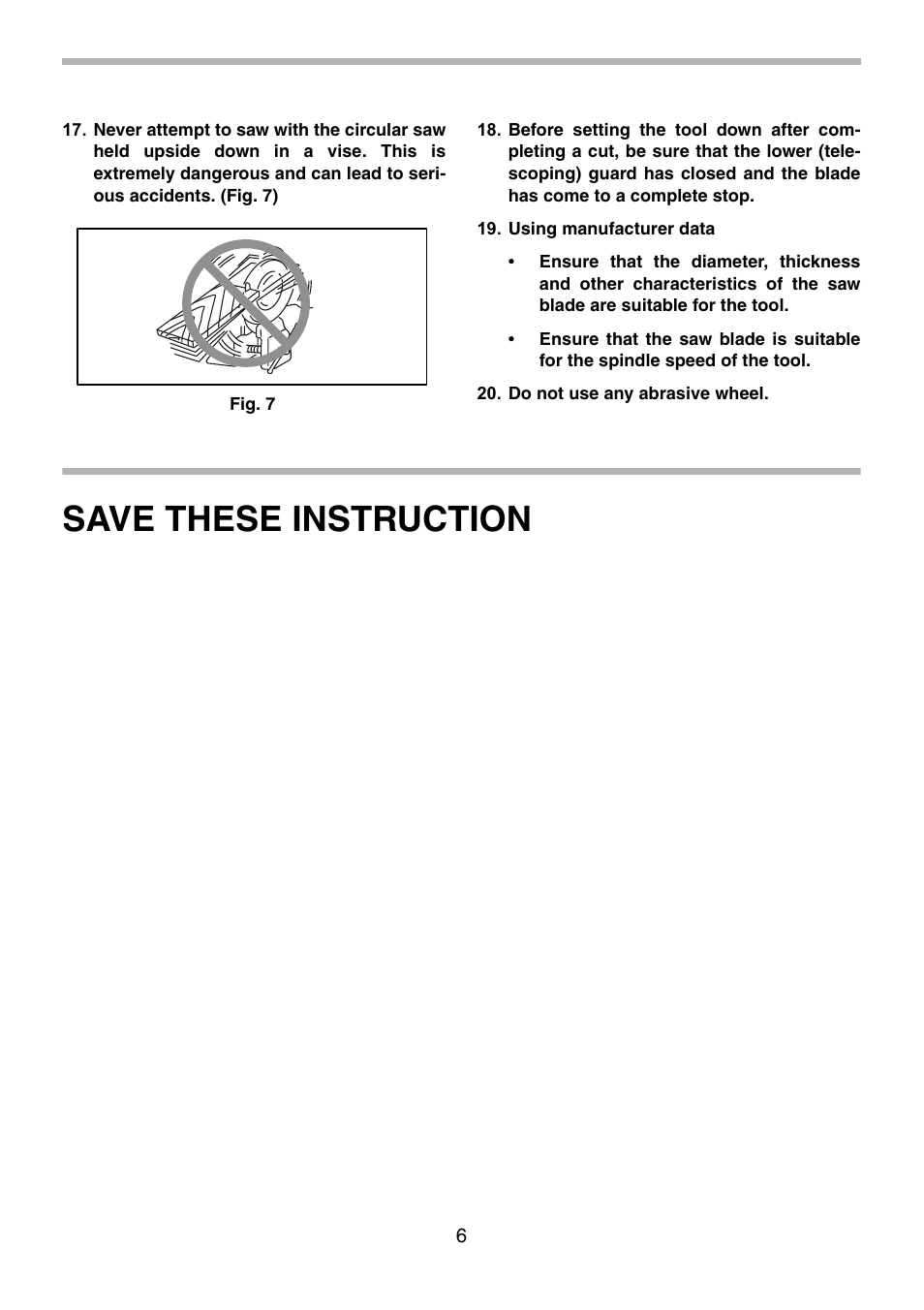 Save these instruction | Makita MT560 User Manual | Page 6 / 12