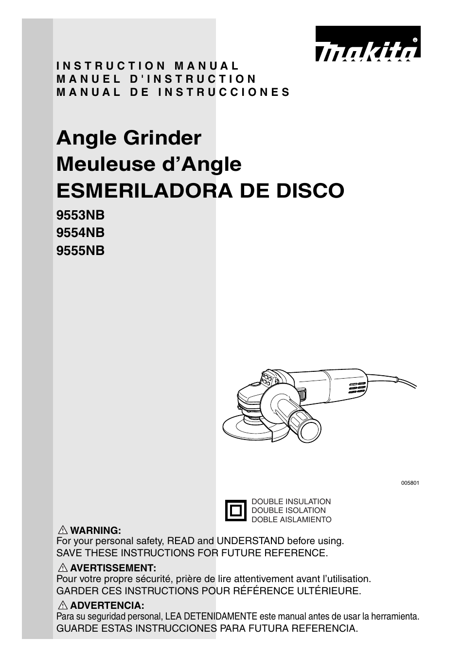 Makita 9555NB User Manual | 28 pages