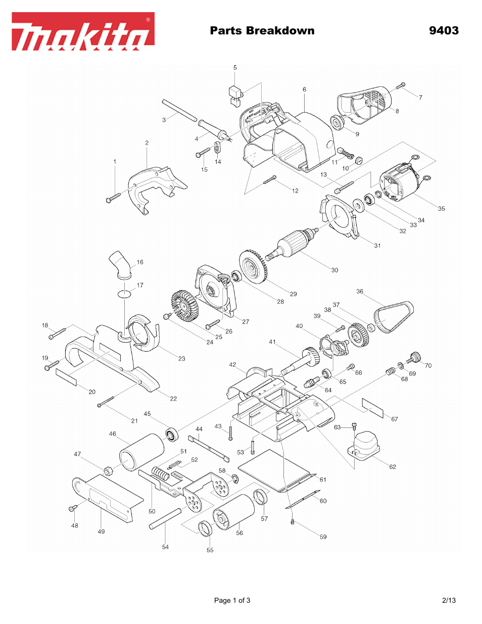 Makita 9403 User Manual | 3 pages