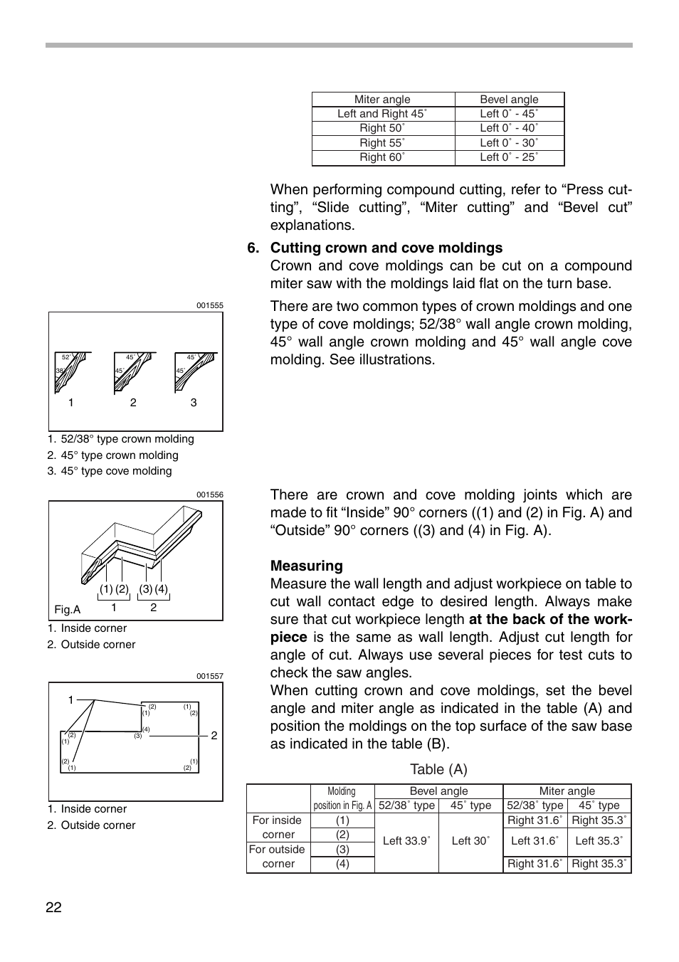 Table (a) | Makita LS711D User Manual | Page 22 / 36