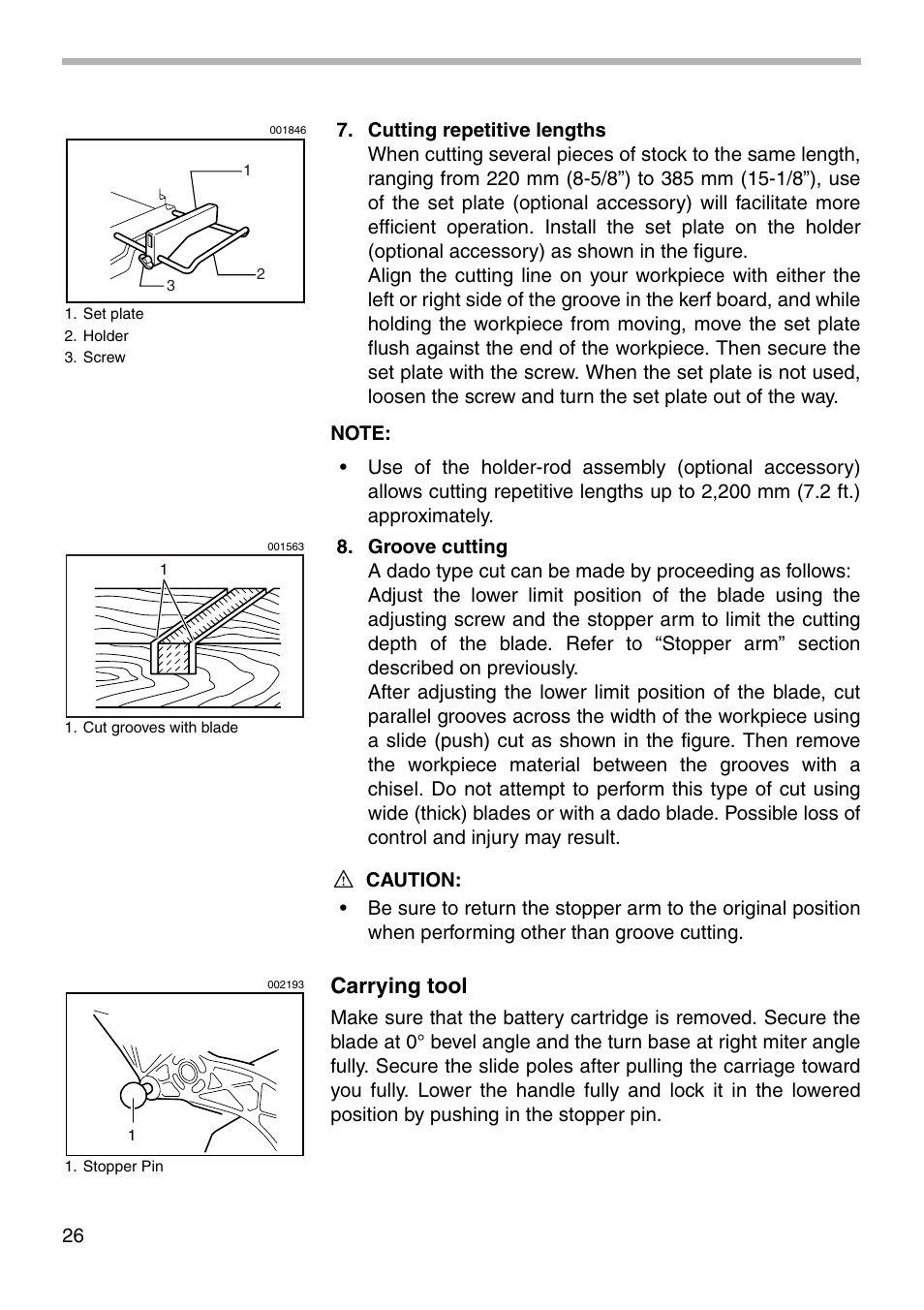 Carrying tool | Makita LS711D User Manual | Page 26 / 36