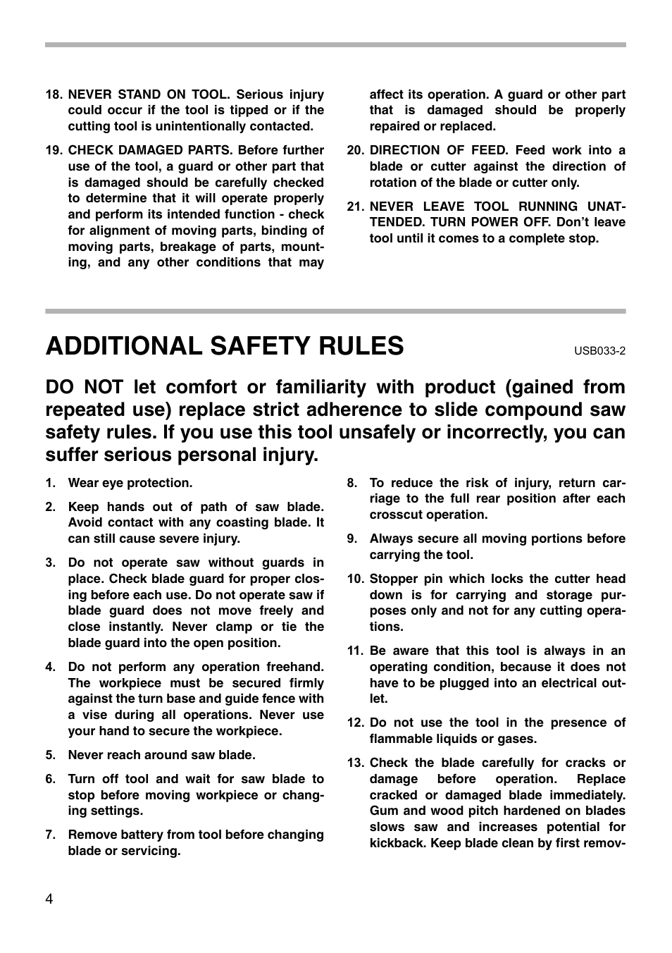 Additional safety rules | Makita LS711D User Manual | Page 4 / 36