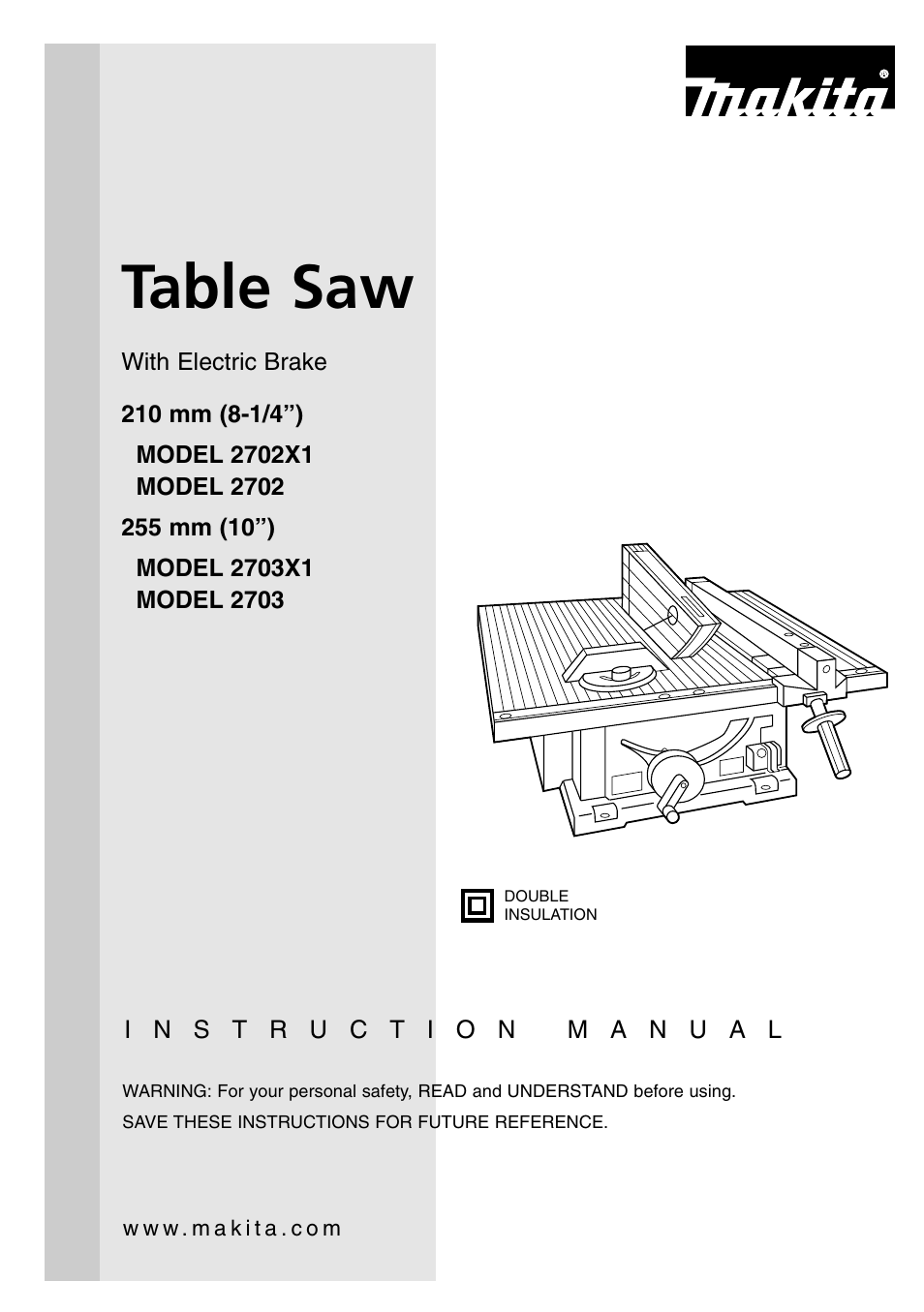 Makita 2703X1 User Manual | 28 pages