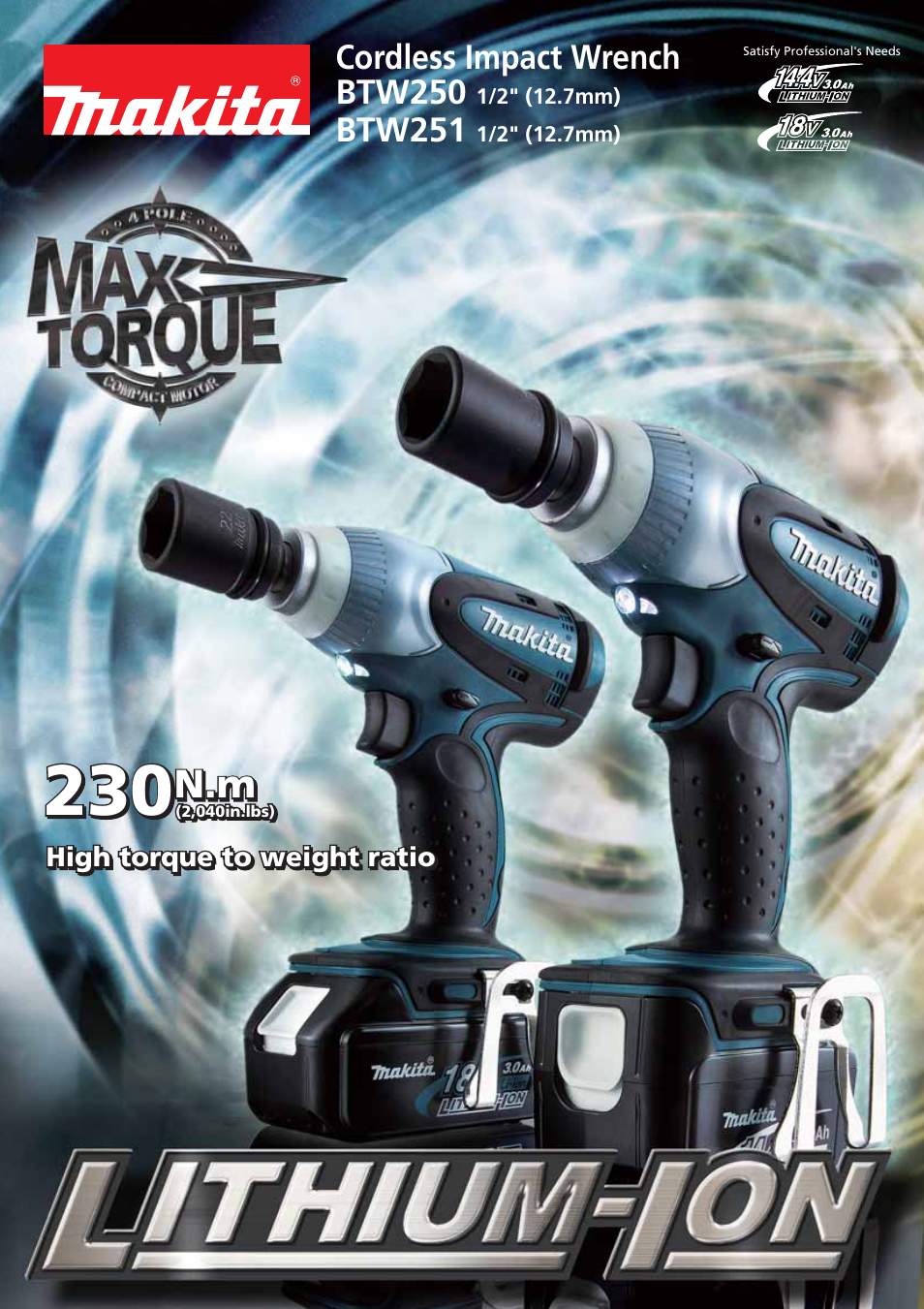 Makita BTW250 User Manual | 2 pages