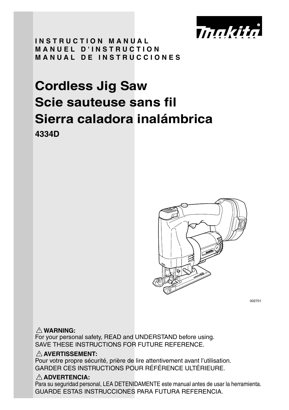 Makita 4334 User Manual | 36 pages