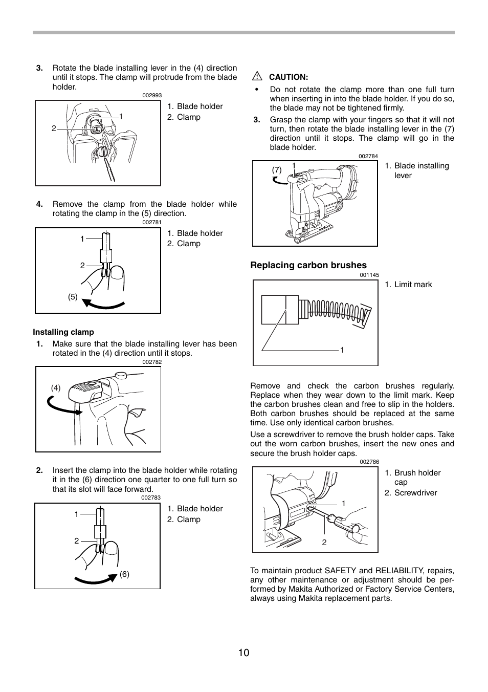 Makita 4334 User Manual | Page 10 / 36