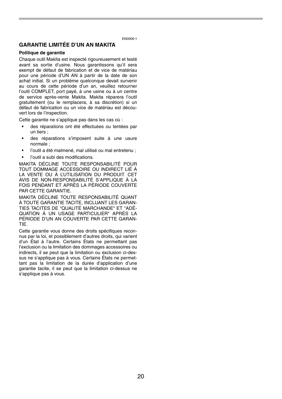 Makita 6339D User Manual | Page 20 / 32