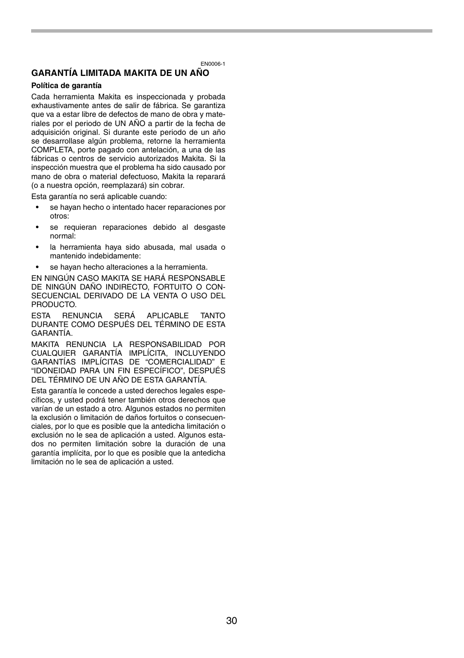 Makita 6339D User Manual | Page 30 / 32