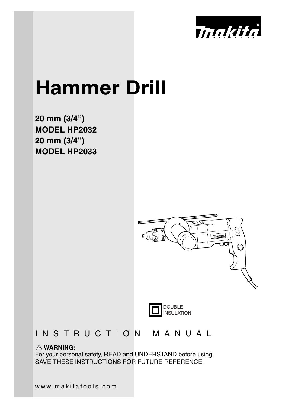 Makita HP2033 User Manual | 16 pages