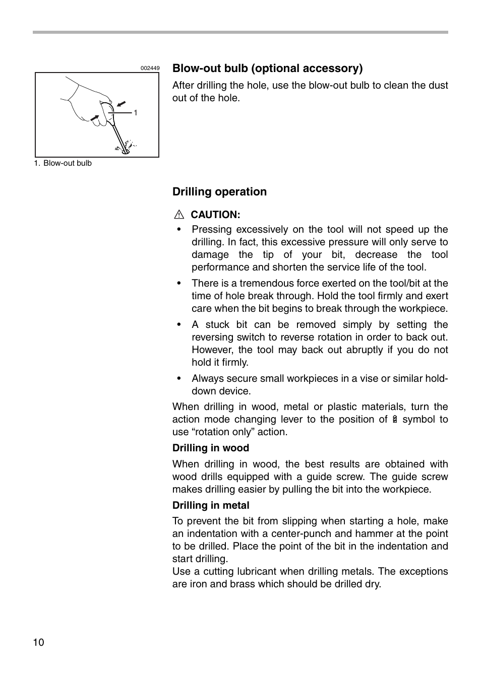Makita HP2033 User Manual | Page 10 / 16