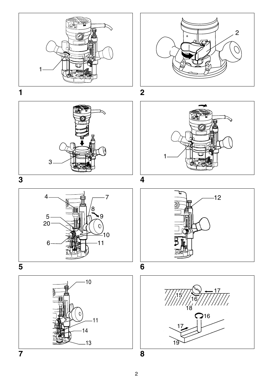 Makita RF1100 User Manual | Page 2 / 8