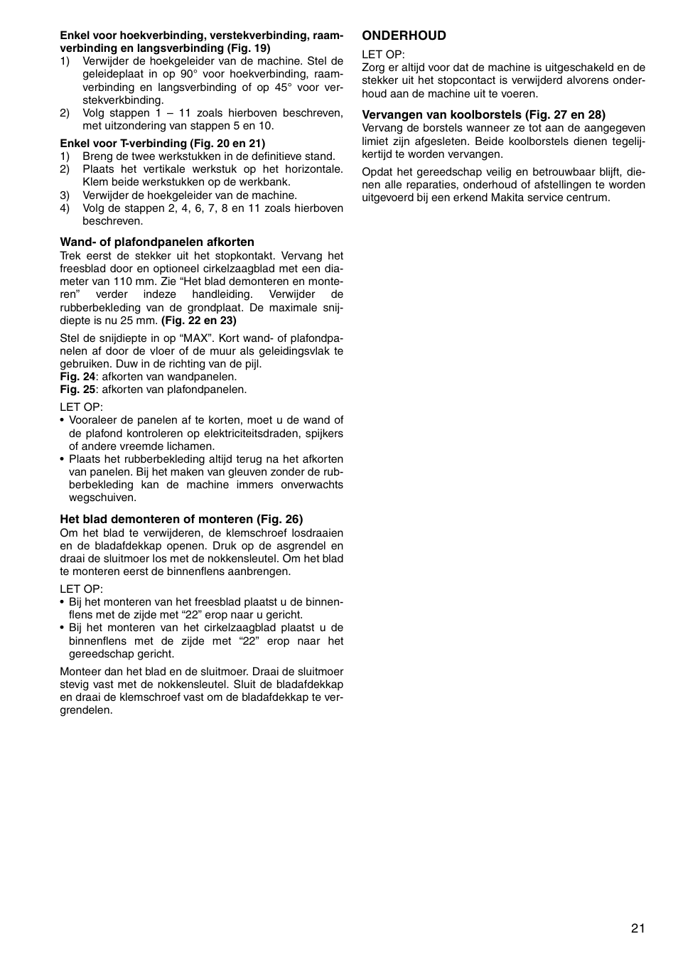 Makita 3901 User Manual | Page 21 / 48