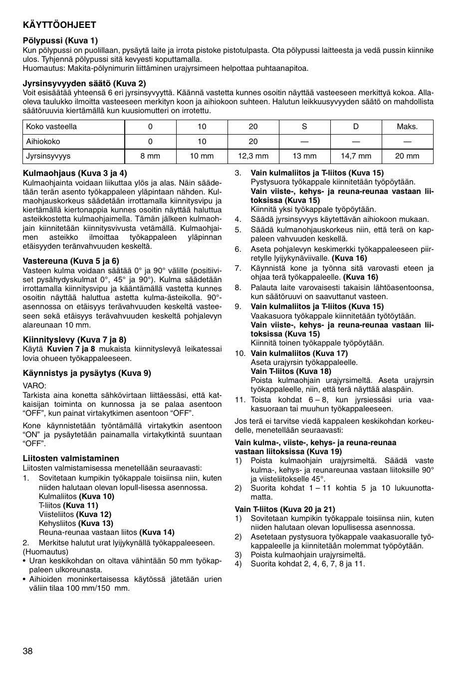 Makita 3901 User Manual | Page 38 / 48