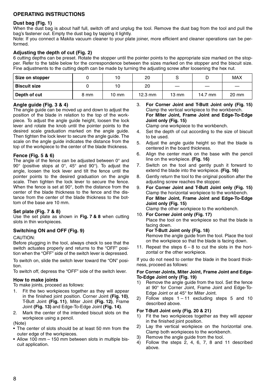 Makita 3901 User Manual | Page 8 / 48