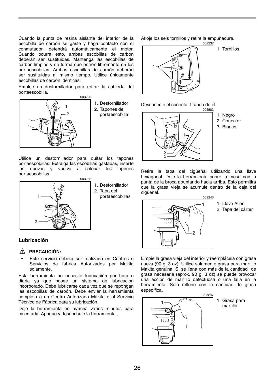 Makita HR5001C User Manual | Page 26 / 28