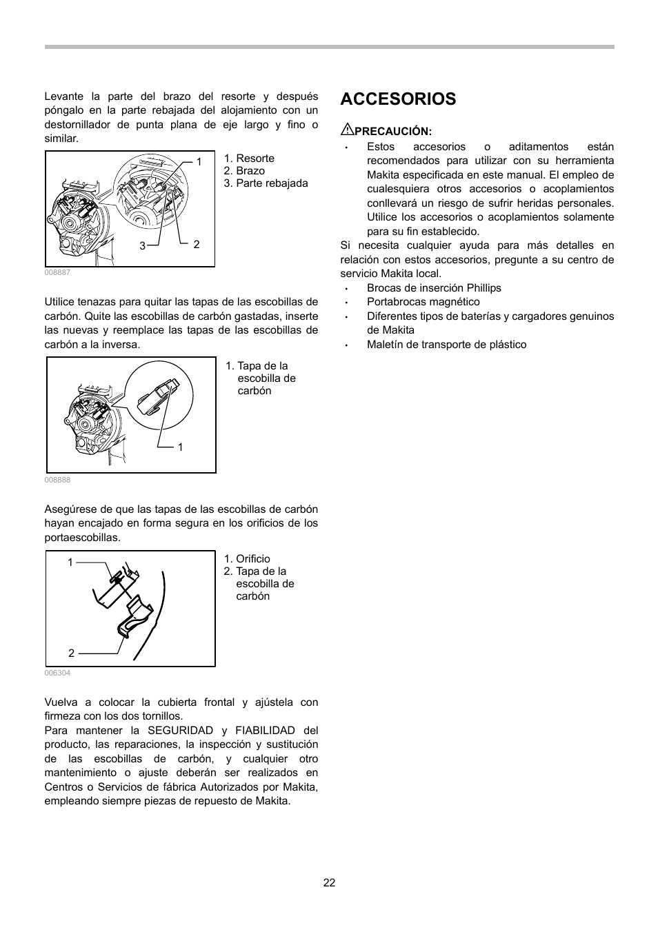 Accesorios | Makita BFS440 User Manual | Page 22 / 24