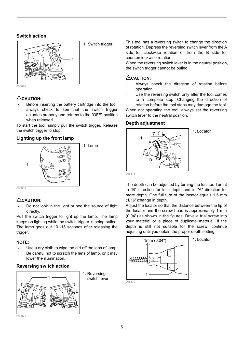 Makita BFS440 User Manual | Page 5 / 24