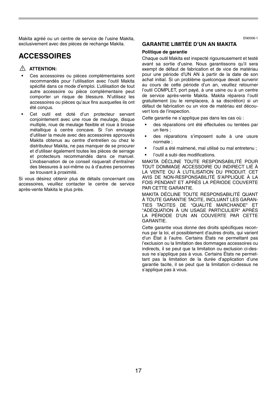 Accessoires | Makita GA9010C User Manual | Page 17 / 28