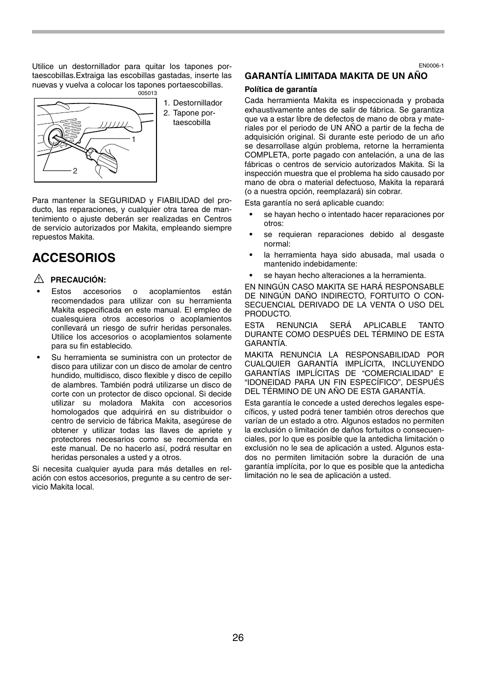 Accesorios | Makita GA9010C User Manual | Page 26 / 28