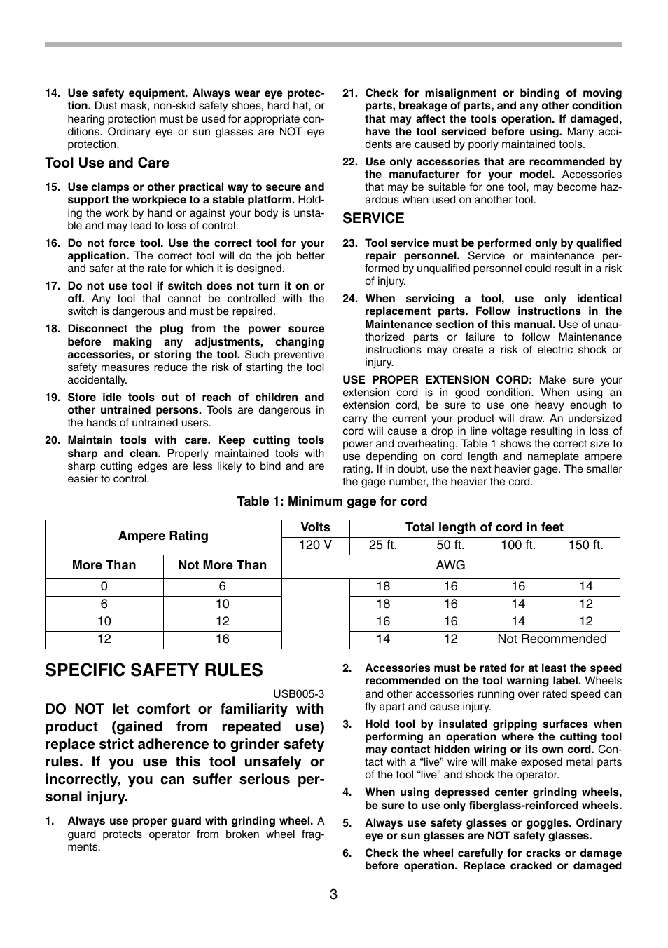 Specific safety rules | Makita GA9010C User Manual | Page 3 / 28