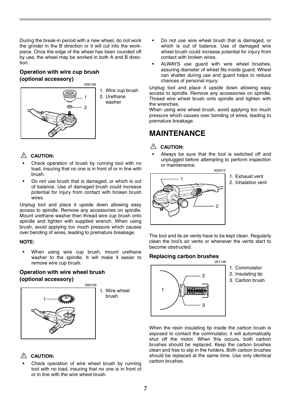 Maintenance | Makita GA9010C User Manual | Page 7 / 28