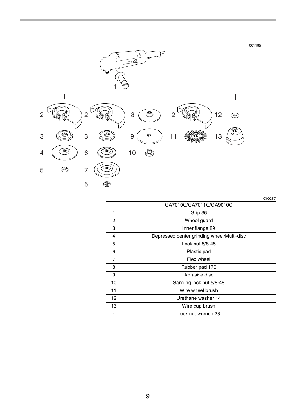 Makita GA9010C User Manual | Page 9 / 28
