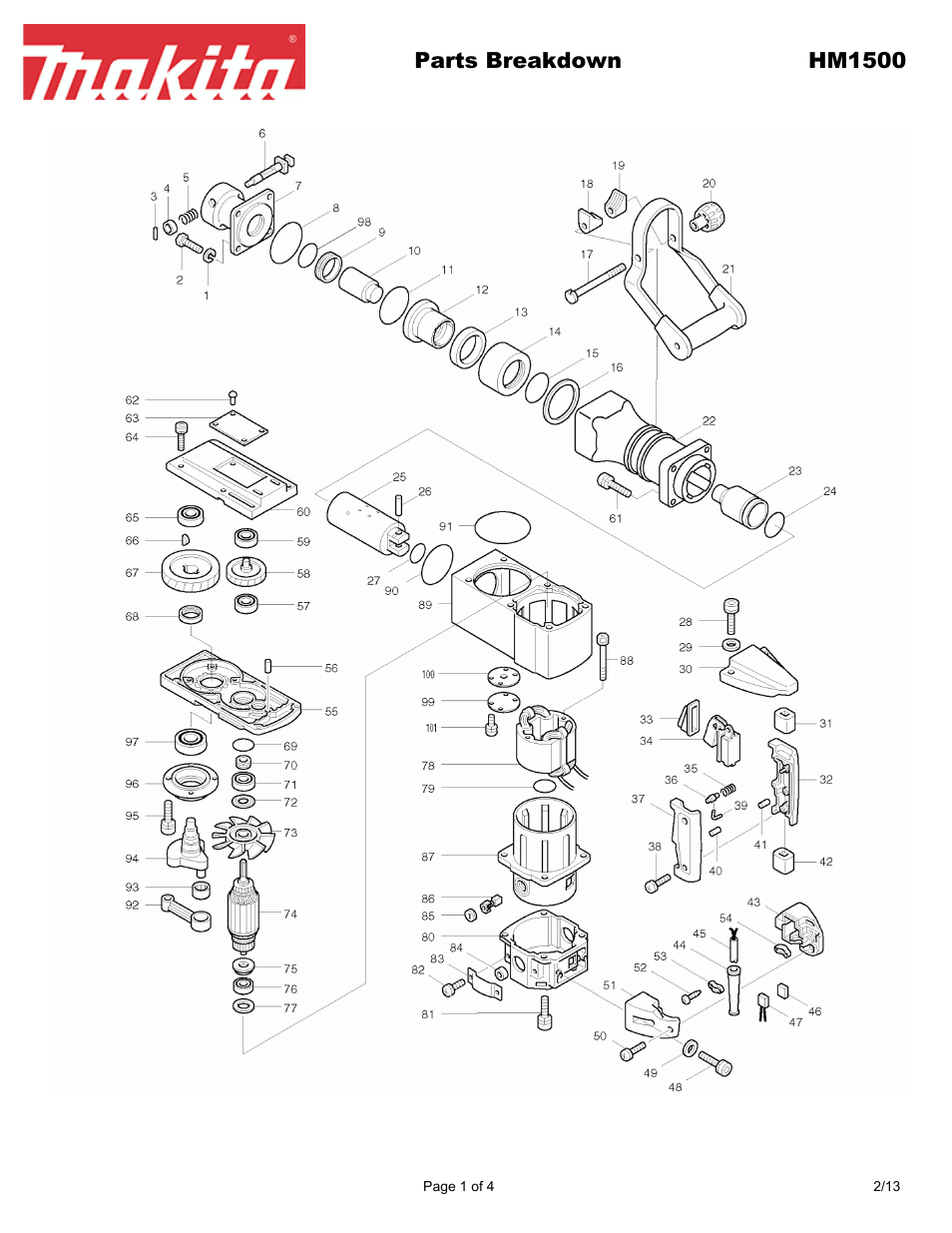 Makita HM150 User Manual | 4 pages