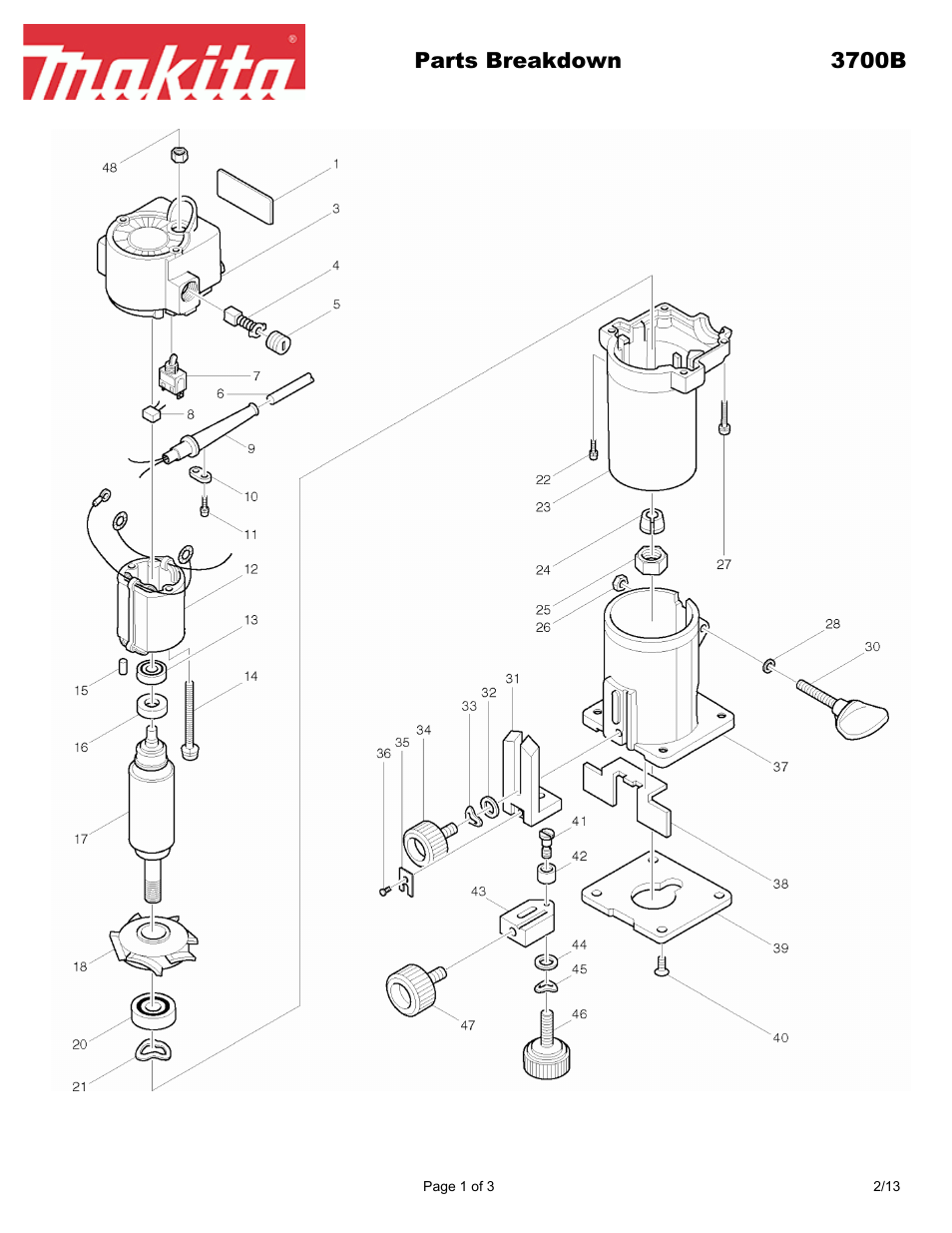 Makita 3700B User Manual | 3 pages