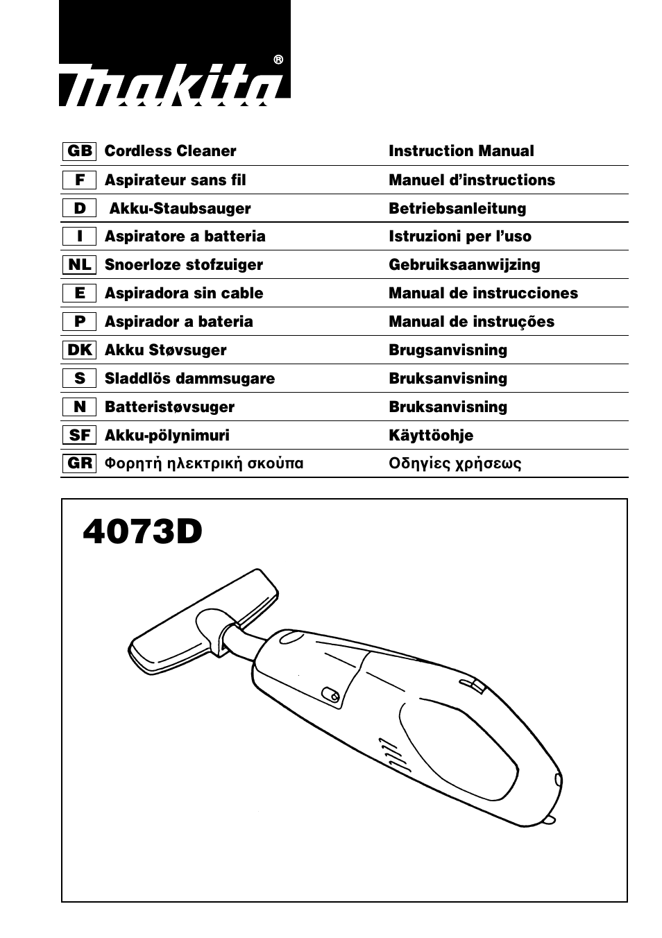 Makita 4073D User Manual | 32 pages