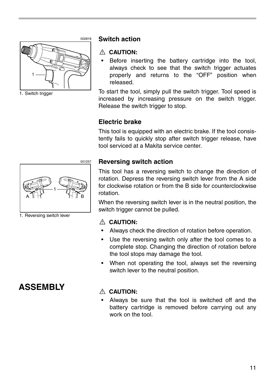 Assembly | Makita BTD150 User Manual | Page 11 / 20