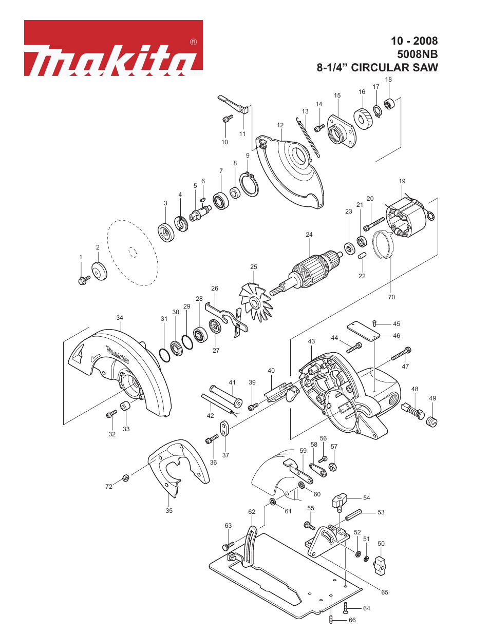 Makita 5008NB User Manual | 4 pages