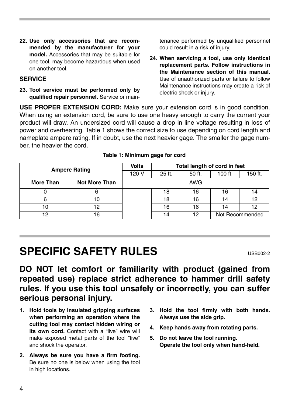 Specific safety rules | Makita HP1621 User Manual | Page 4 / 16