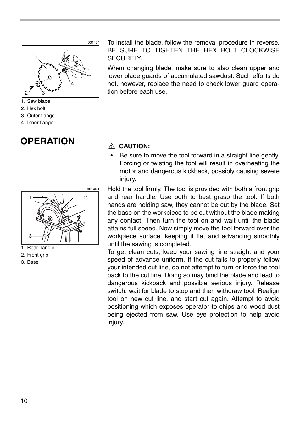 Operation | Makita 5007NBA User Manual | Page 10 / 16