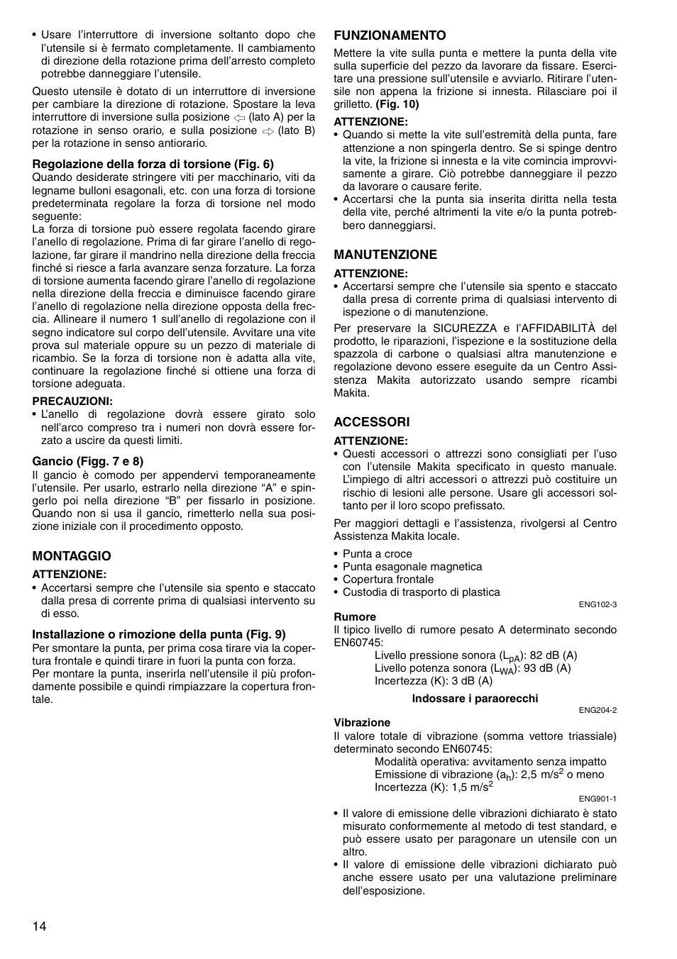 Makita Screwdriver 6827 User Manual | Page 14 / 32