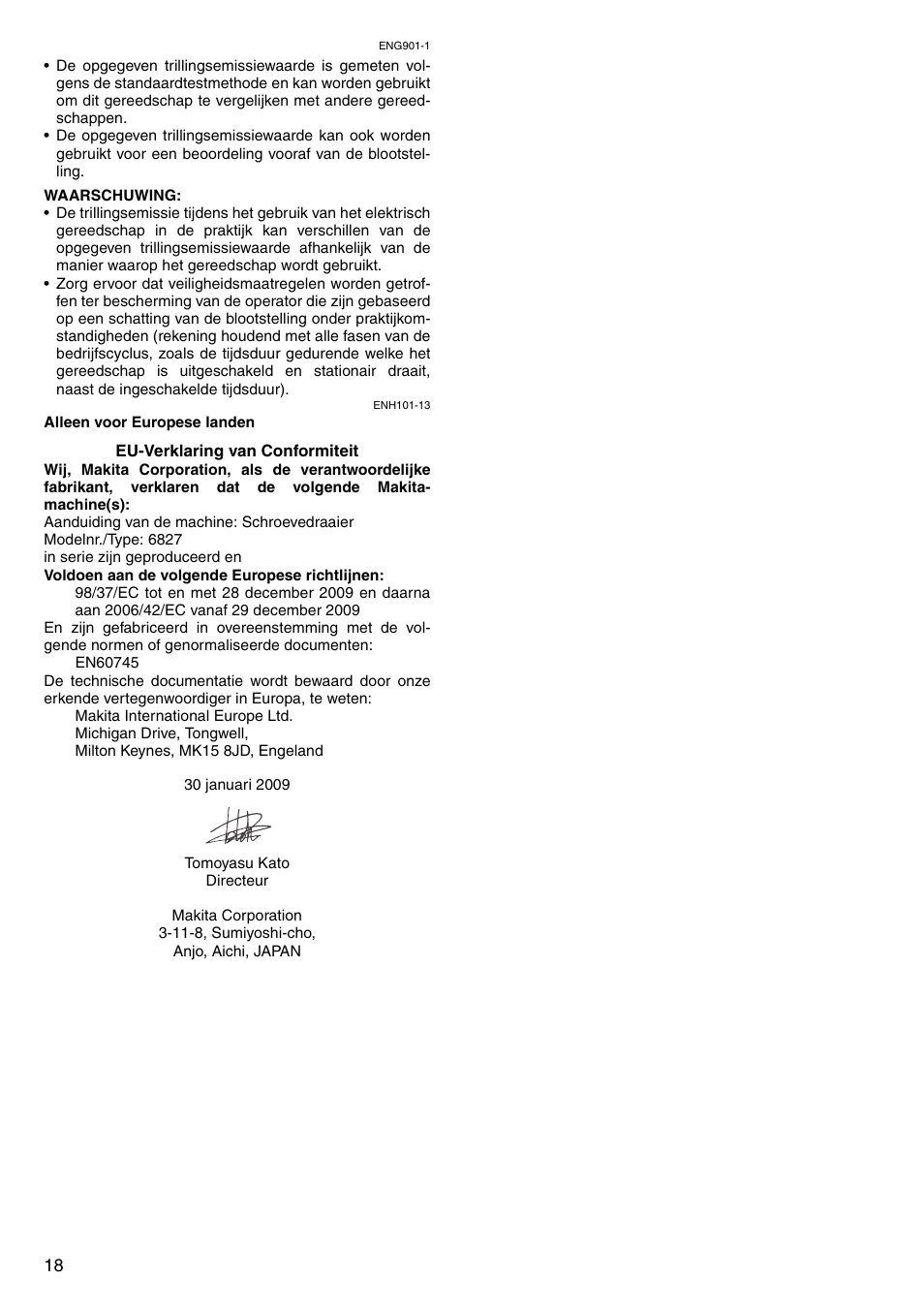 Makita Screwdriver 6827 User Manual | Page 18 / 32