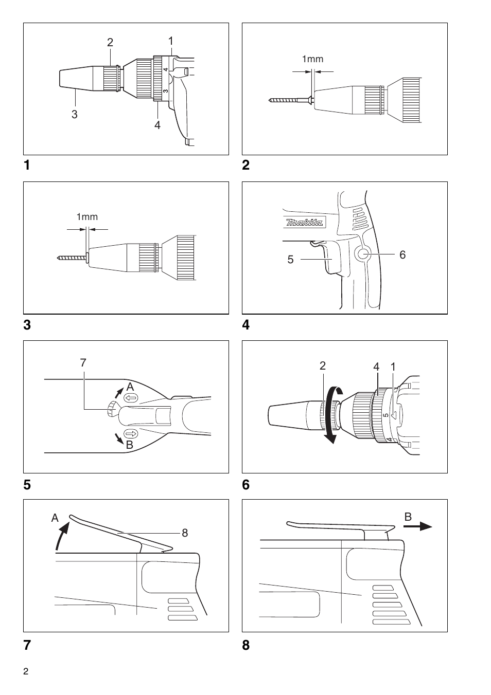 Makita Screwdriver 6827 User Manual | Page 2 / 32