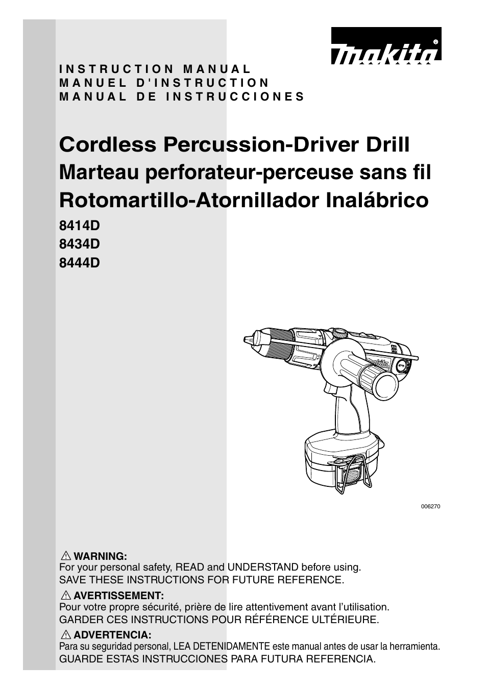 Makita 8434D User Manual | 32 pages