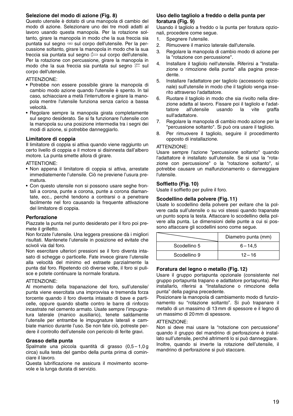 Makita CORDLESS ROTARY HAMMER HR160D User Manual | Page 19 / 64