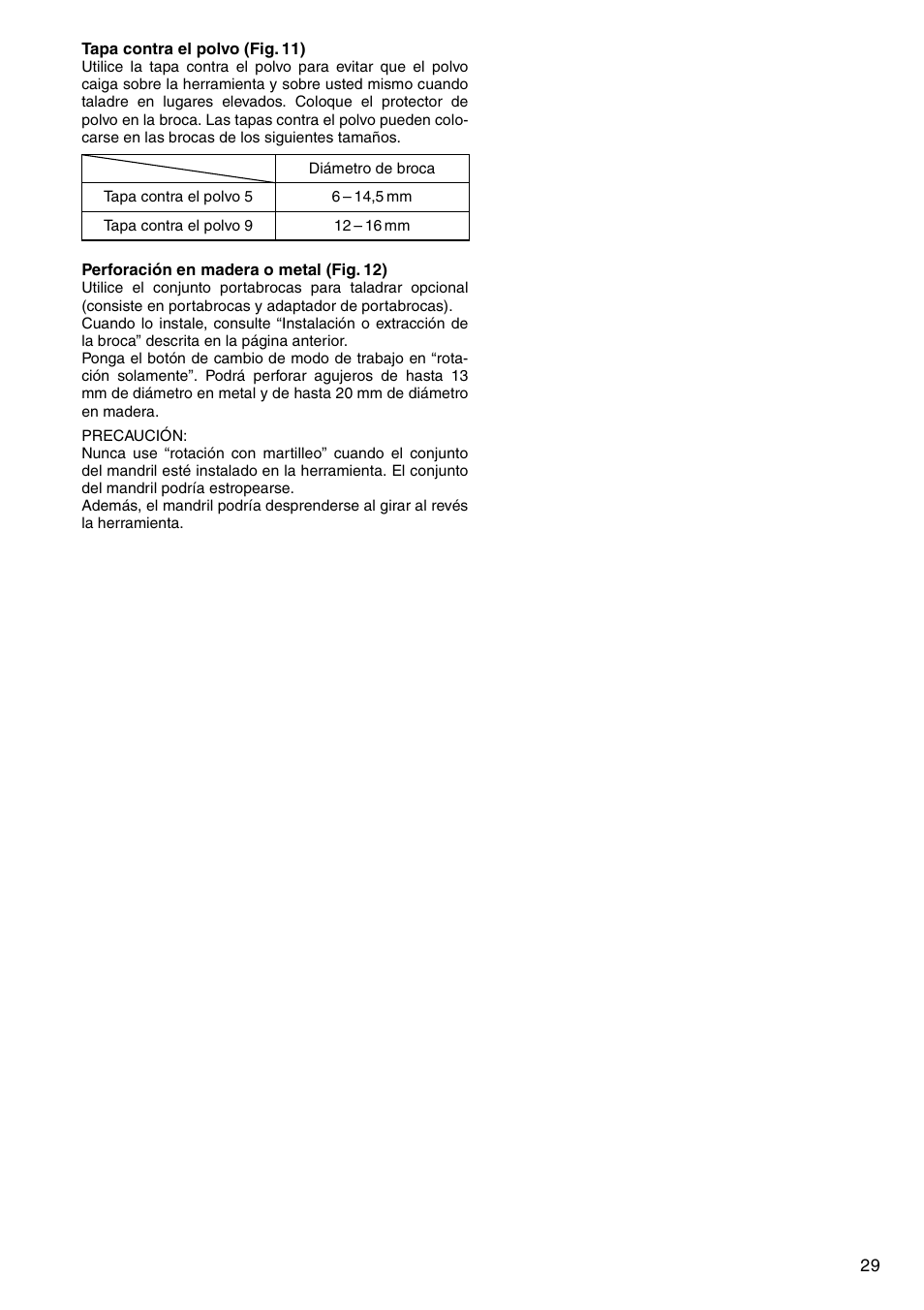 Makita CORDLESS ROTARY HAMMER HR160D User Manual | Page 29 / 64