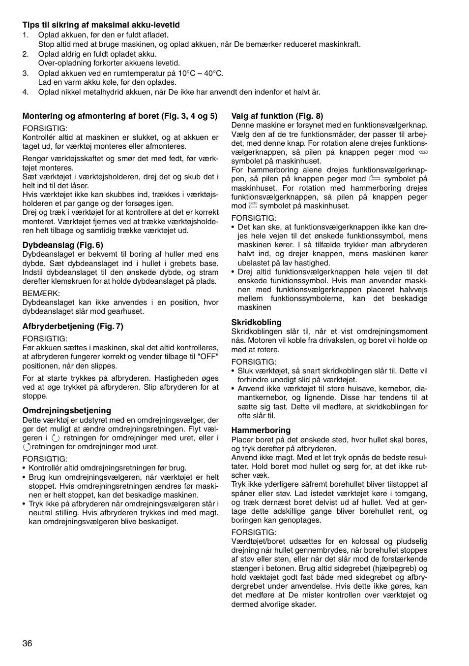 Makita CORDLESS ROTARY HAMMER HR160D User Manual | Page 36 / 64